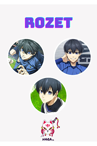 Hara Company Blue Lock Animesi İsagi Anime Rozet Seti (3’LÜ)