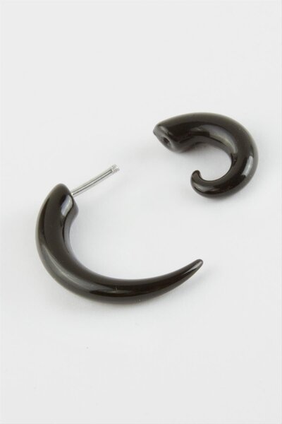 Ronanna Half Moon Men's Steel Earrings