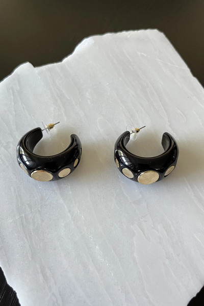 stravis Gold Detail Hoop Earrings