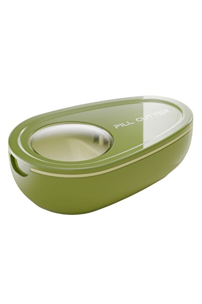 Flippy Pill Cutting and Medicine Storage Box, Flippy, Green, 8x5x2.65 cm, Compact and Portable, Ideal for T