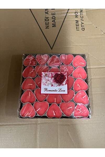 Markasız ucuz MUM KALPLİ TEA-LİGHT 50'Lİ