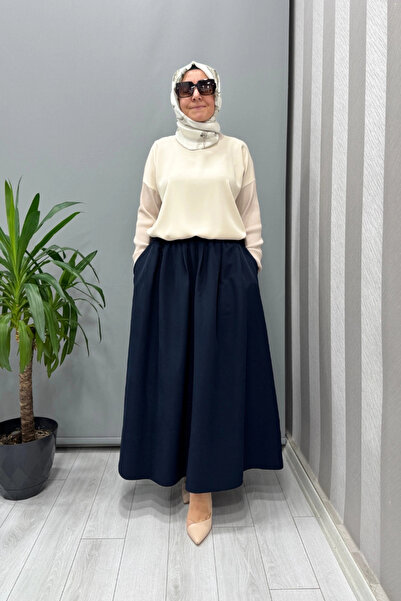 Sentez Lior Kloş Skirt Navy Blue 5466