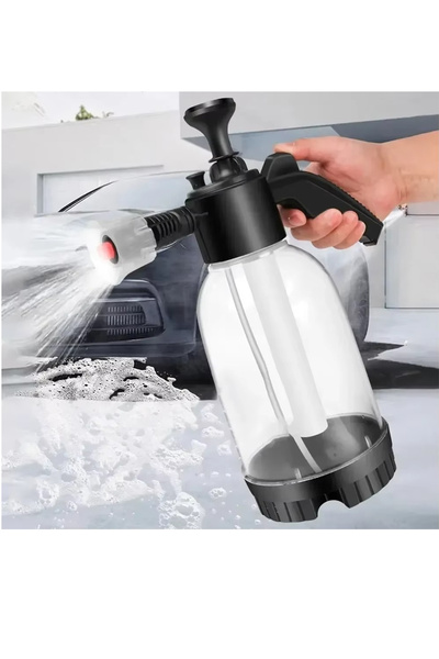 MeyZone Yeni Basınçlı Çok Fonksiyonlu Manuel El Pompası, Köpük Püskürtme, Sıvı Püskürtme 2 Lt Şeffaf