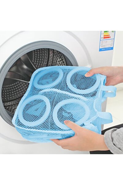 Flippy Shoe Washing Bag for Washing Machine, 28 x 24.5 x 8 cm, Blue