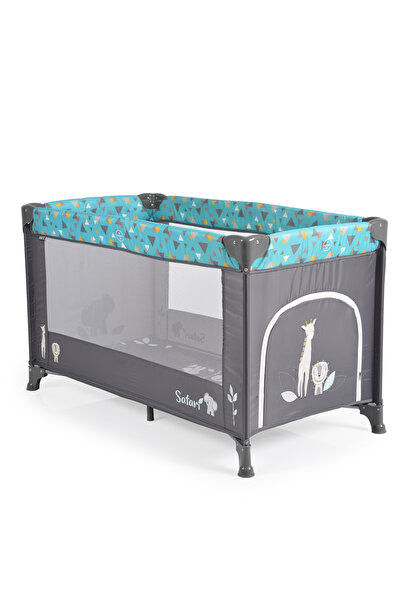 Moni Safari folding cot with one height level and zippered door 120x60 cm, Tu...