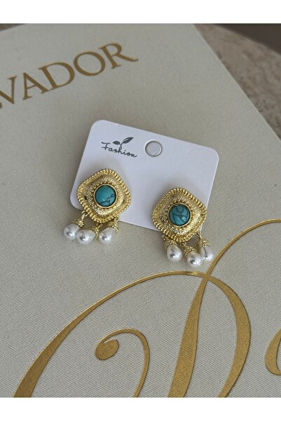 LUXSTONE Blue Stone Gold Earrings