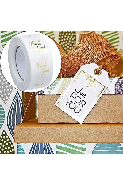 X SPRING Thank You Stickers, 2000 PCS Transparent Round Stickers