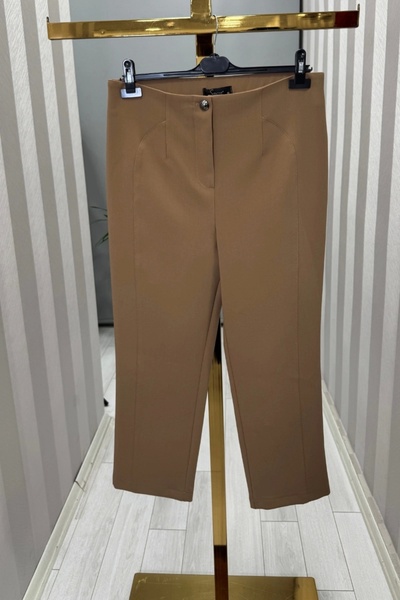 Sentez Milano Boru Boru Paça Pantolon Camel 5603