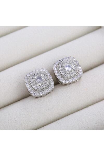 Pursehuit Cercei de culoare argintie cu pietre de zirconiu, Noomie C19