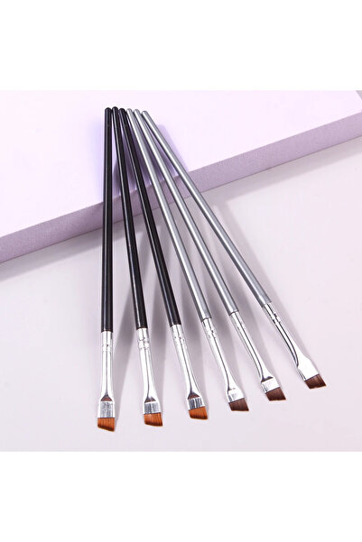 Choice Black Silver 6PCS Thin Eyeliner Makeup Brush Set Fine Liner Brushes Pr...