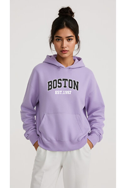 trendypassion Unisex Boston εμπριμέ φούτερ Oversize