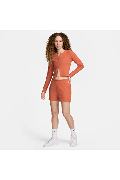 Nike W NSW NK CHLL KNT RIB CRP TURUNCU ŞORT