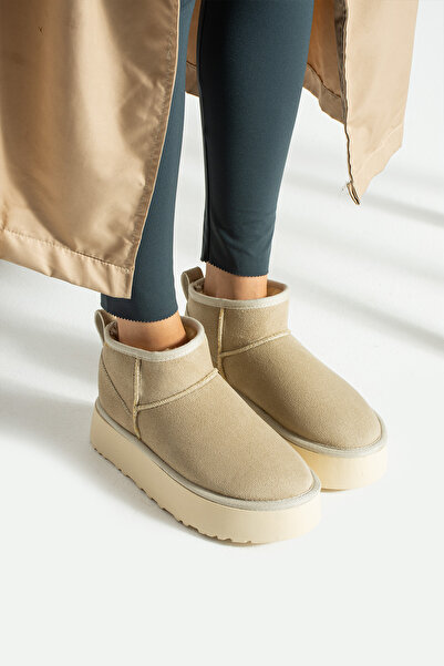 ALTUVATEKS Γυναικείες Κλασικές Μίνι Μπότες με Γούνα Εσωτερικά