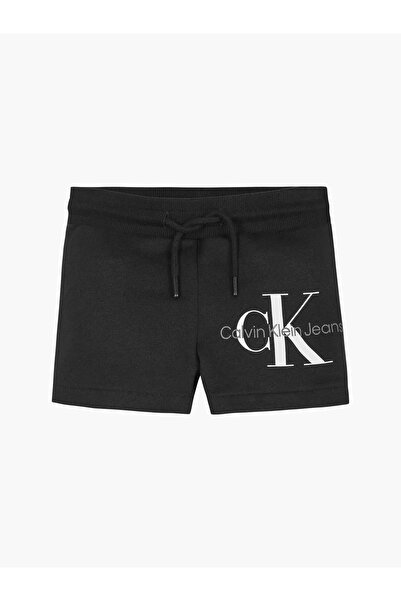 Calvin Klein REFLECTIVE MONOGRAM Kadın Siyah Şort