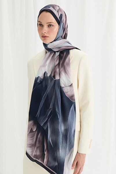 cs camellia scarf Şal Tulipano Kraş - Albastru închis