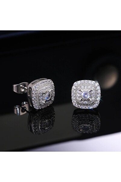 Pursehuit Cercei de culoare argintie cu pietre de zirconiu, Noomie C19