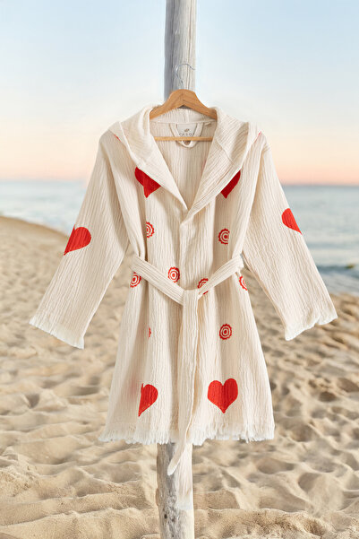 VAROL 100% Organic, Handcrafted Stone Print Waiter's Boy Bathrobe - Lovely