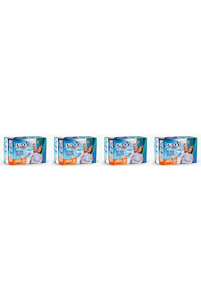 PREDO Promo Package Adult Diaper with Velcro 30 pcs/set Size M 85x125 cm- 4 sets, 8 drops