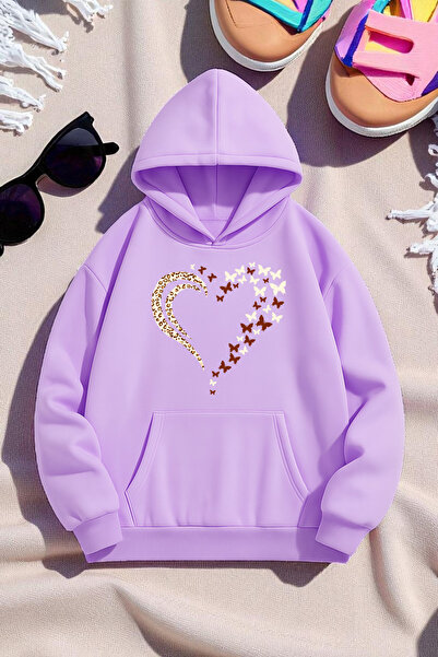 trendypassion Hanorac oversize unisex cu imprimeu leopard inimă