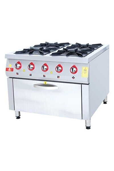 DRN ENDÜSTRİYEL KUZİNE FIRINLI OCAK, 4'LÜ 100x100 cm, DOĞALGAZ