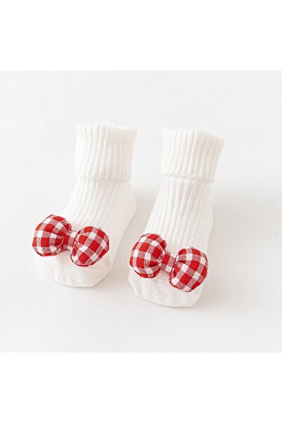 Mixbo Interactive Socks for Babies, Cotton, Red Bows, 0-6 Months