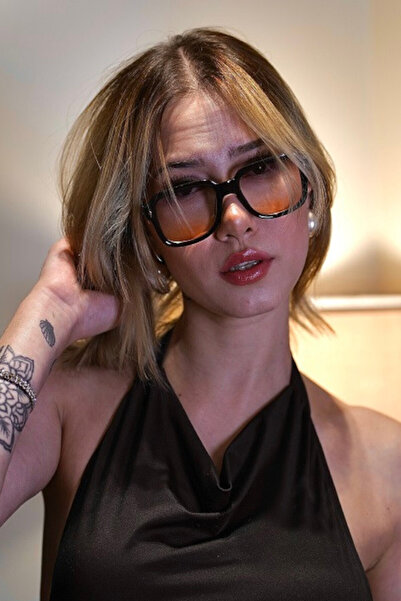 Eyesofia Parker Unisex Black Square Smoked Glass New Season Popular Sunglasses