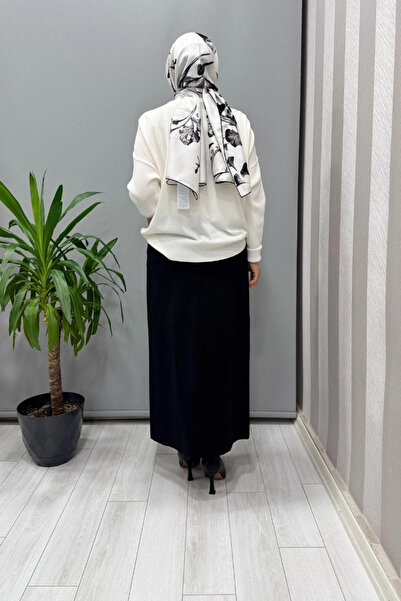 Sentez Front Zippered Sports Skirt Black 5440