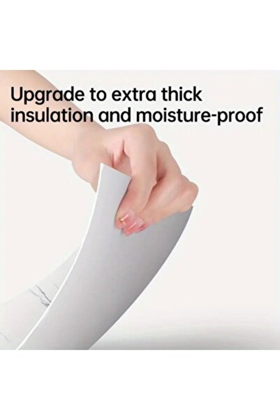 ForWhat Autocolant de perete din plastic tip marmură albă de 30x30 cm pentru ...