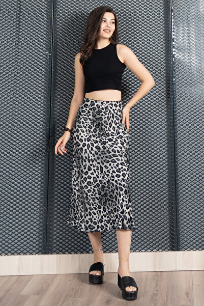 MissVina Спідниця з атласної тканини з візерунком 6718