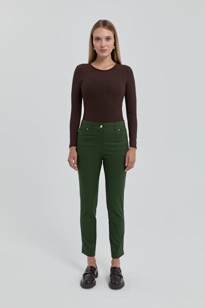 Nihan Dar Paça Pantolon Yeşil