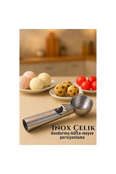ModaCar HVT Inox 5 cm Dondurma Kaşığı - Karpuz Kurabiye Köfte Helva Porsiyonlama