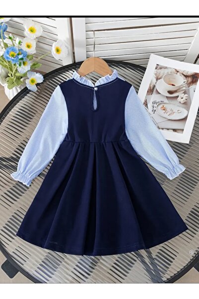 OEM Sarafan dress, navy blue, girls 6 years, 116 cm