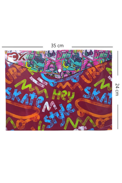 Limmy Скейтборд з малюнком на листі з застібкою - 1 штука