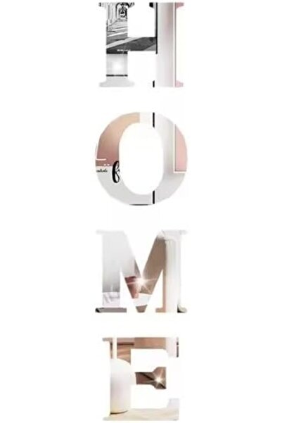 Slasa Silver 3D Acrylic Wall Stickers - Customizable Letters for Living Room ...