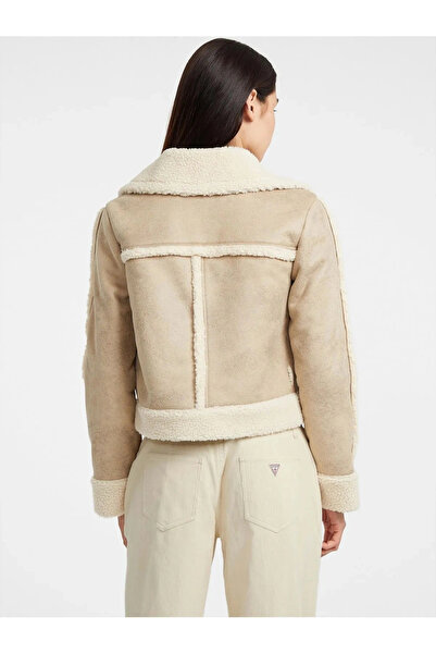 Guess Jeans Women Beige Jacket W5Bl13W1862-A117