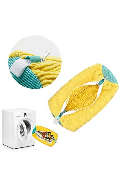 OEM Shoe Washing Bag, 18×38 cm, Mesh with Zipper, Protection for Washing Machine - Grey