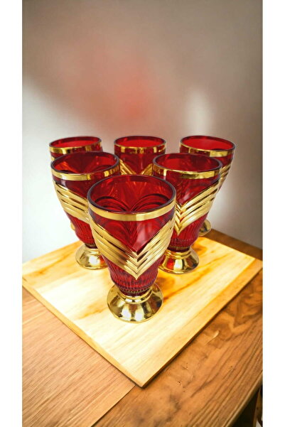 OEM Set of 6 red glass glasses