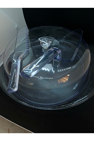 Mustran 4-Piece Glass-Look Cake Serving Set – Unbreakable Acrylic, with Knife and Spatula