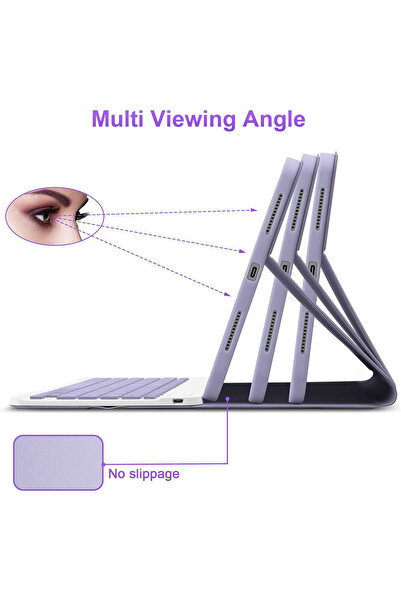 Fogy Ipad 11. Nesil A16 için Tablet Klavyeli Kılıf Bluetoot Işıklı Kalem Bölmeli Standlı Manyetik Klavye
