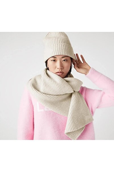 Wearflawless Beige Color Women's Wool 2-Piece Set Winter Scarf Beanie Set