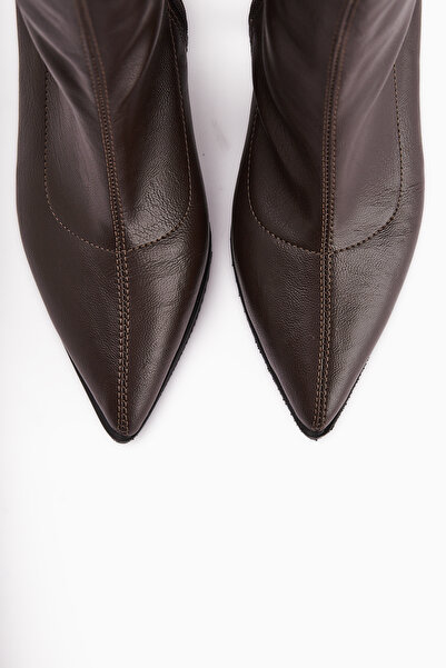 Limoya Γυναικείες μπότες με χοντρό τακούνι Susy Brown Stretch