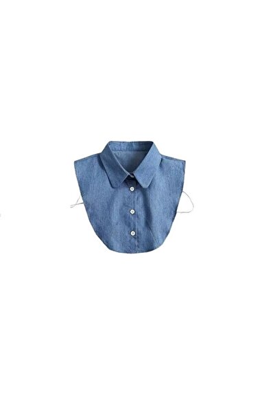 KESNUP Removable fake shirt collar, denim pattern, Denim