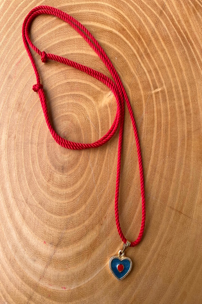 Shepidi Red Rope Heart Necklace