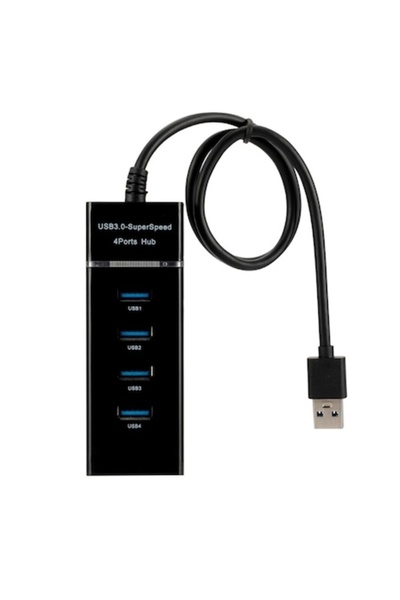 AB HOMES Hub USB and Splitter, AB HOMES, 4 Ports, USB 3.0, Black