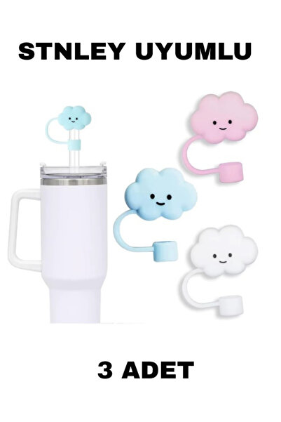 madamina 3 Adet Stnley Quencher Termos Uyumlu Çiçek Aksesuar Çiçek Pipet Koruyucu Pipet Kılıfı Pipet Tıpası