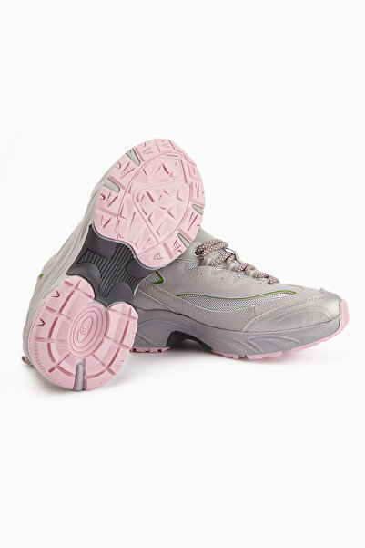 Limoya Rozhin Gri Kalın Taban Kadın Spor Ayakkabı