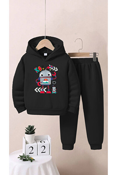 ALİKA Παιδικό σετ αθλητικής φόρμας με στάμπα ρομπότ για αγόρια/κορίτσια
