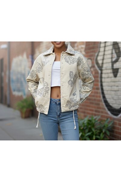 SEMİZ GİYİM File Beli Lastikli Bomber Ceket