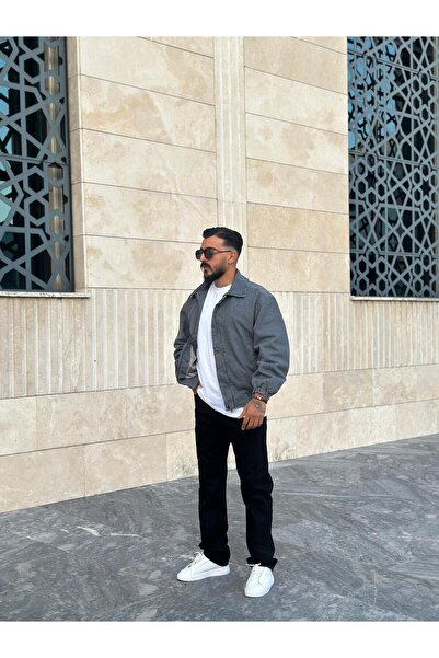 PEERLESS STORE Yıkamalı Oversize Kot Ceket