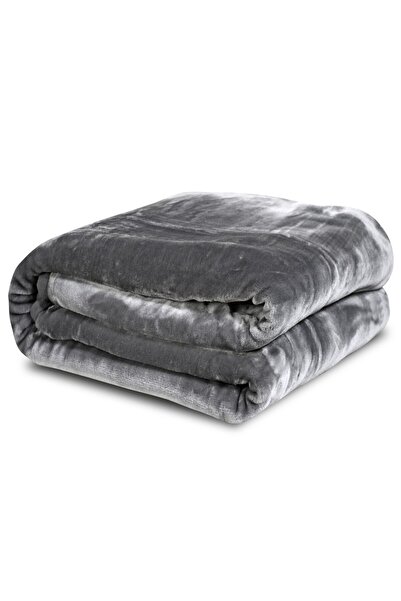 AIO Pătură pufoasă, poliester, 160 x 200 cm, gri
